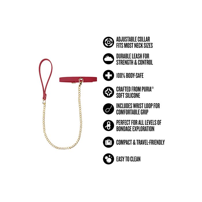 Blush Temptasia Ardor Collar & Leash - Red
