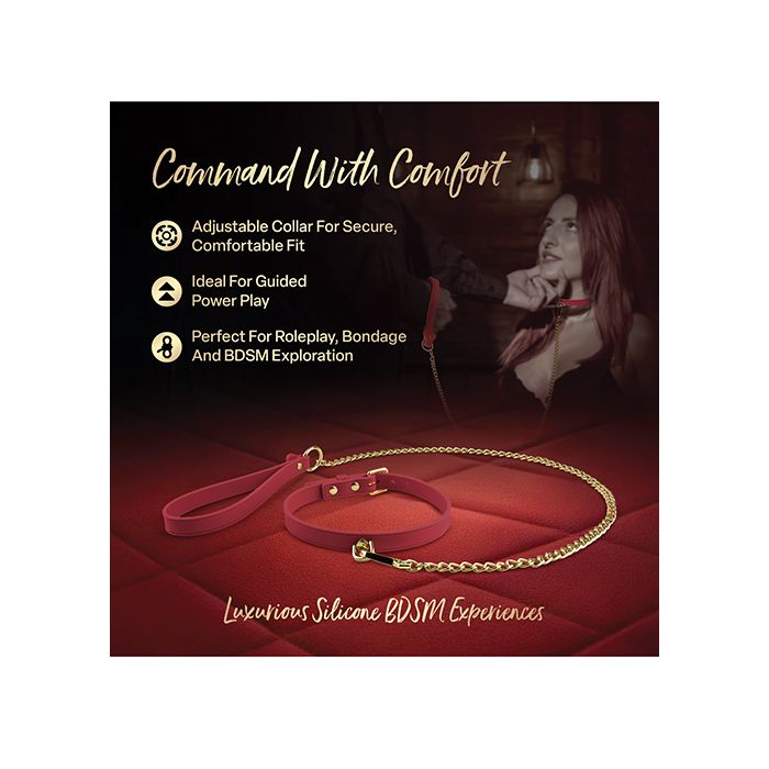 Blush Temptasia Ardor Collar & Leash - Red