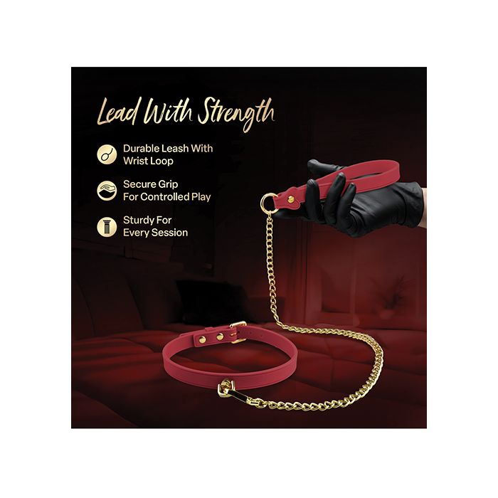 Blush Temptasia Ardor Collar & Leash - Red