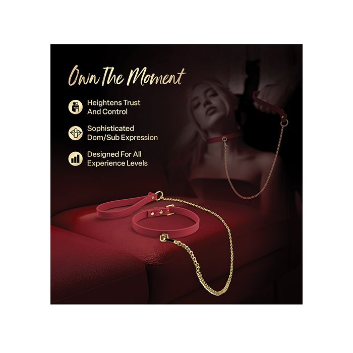 Blush Temptasia Ardor Collar & Leash - Red