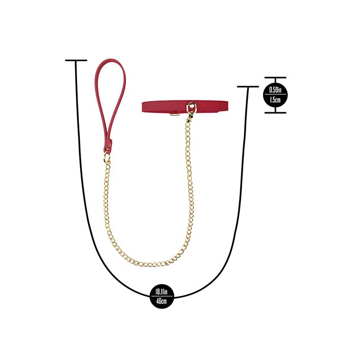 Blush Temptasia Ardor Collar & Leash - Red