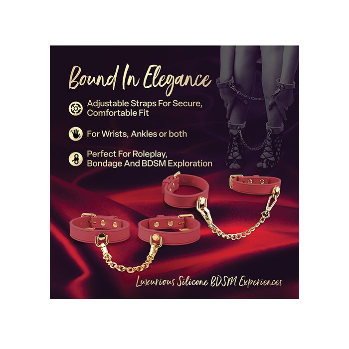 Blush Temptasia Ardor Wrist & Ankle Restraints - Red