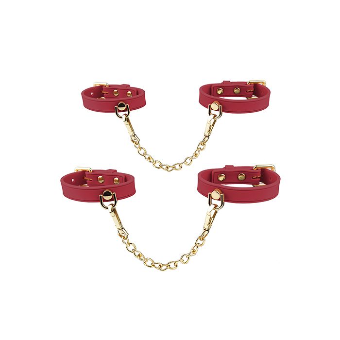 Blush Temptasia Ardor Wrist & Ankle Restraints - Red