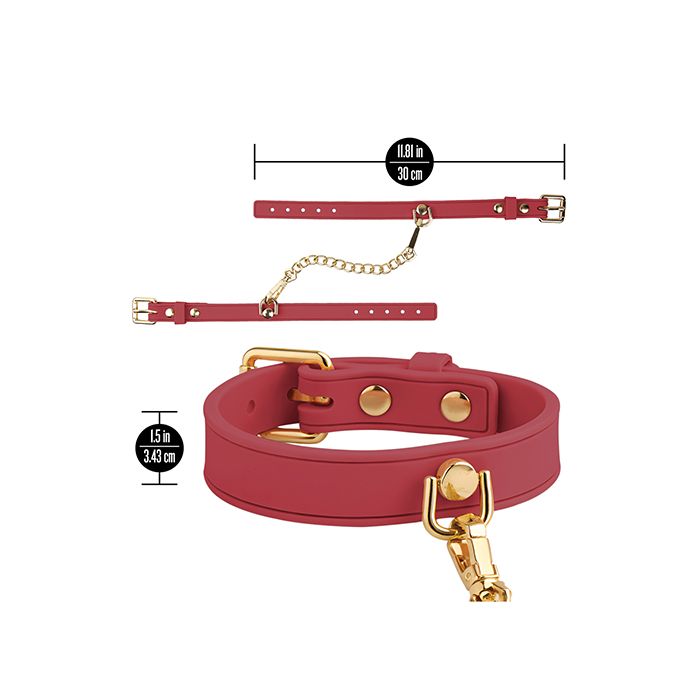 Blush Temptasia Ardor Wrist & Ankle Restraints - Red